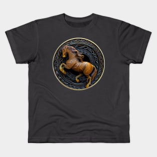 Celtic Style Animal 03 Horse Kids T-Shirt